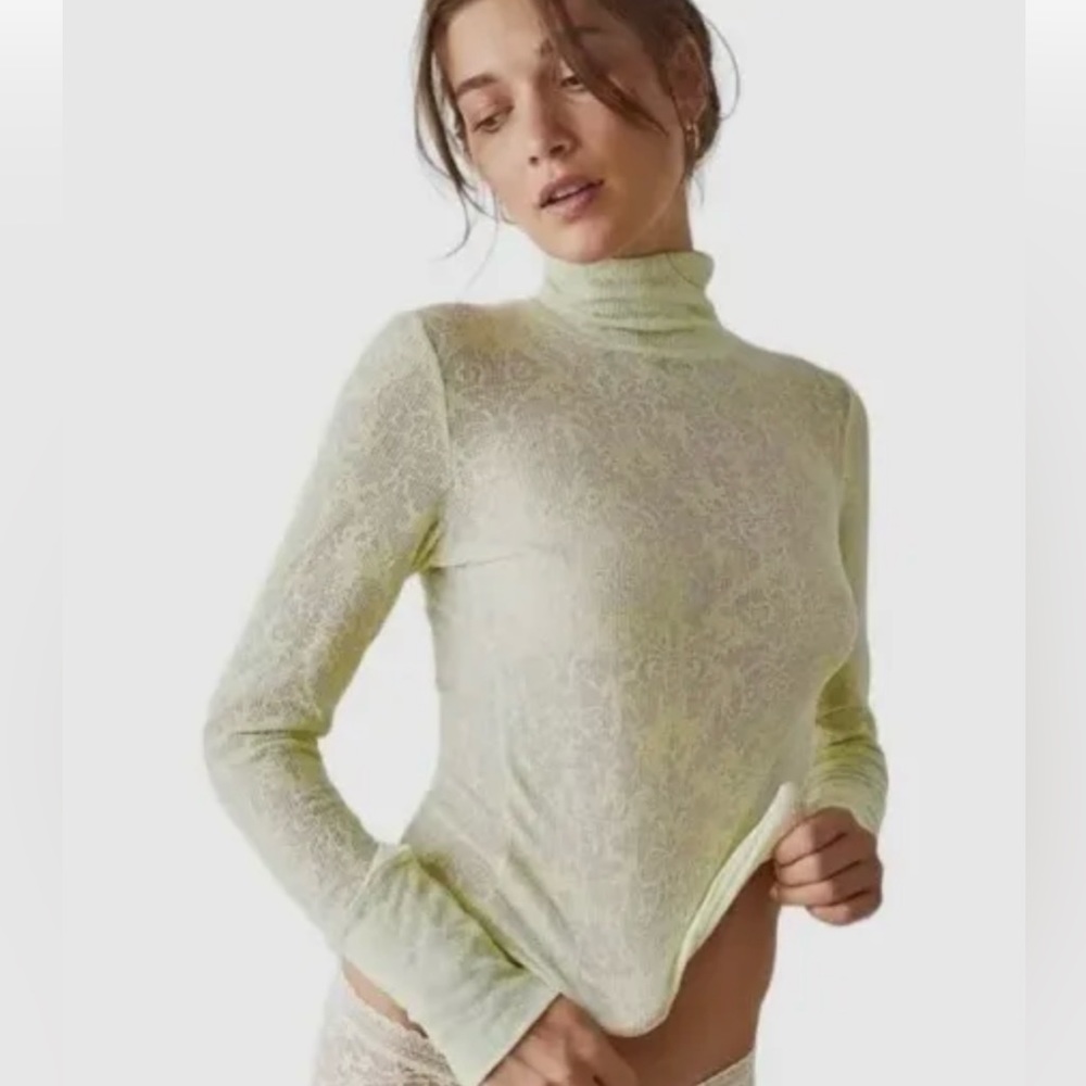 Free People Intimately Turtleneck light green